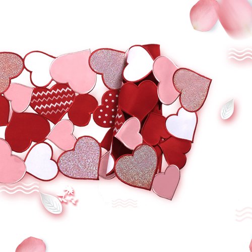 OWENIE Valentine‘s Day Table Runners, 13 x 36 Inch Valentines Table Centerpieces, Embroidered Love Heart Red Table Decorations, Mother's Day or Wedding Table Decor , Washable