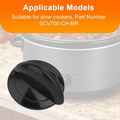 Crockpot | 2-Pack Adjustable Temperature Dial Replacement Knobs - Compatible with SCV700-CH-BR