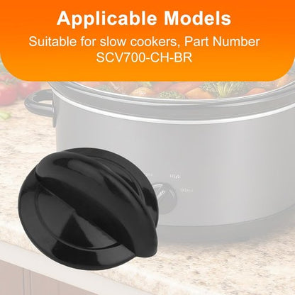 Crockpot | 2-Pack Adjustable Temperature Dial Replacement Knobs - Compatible with SCV700-CH-BR