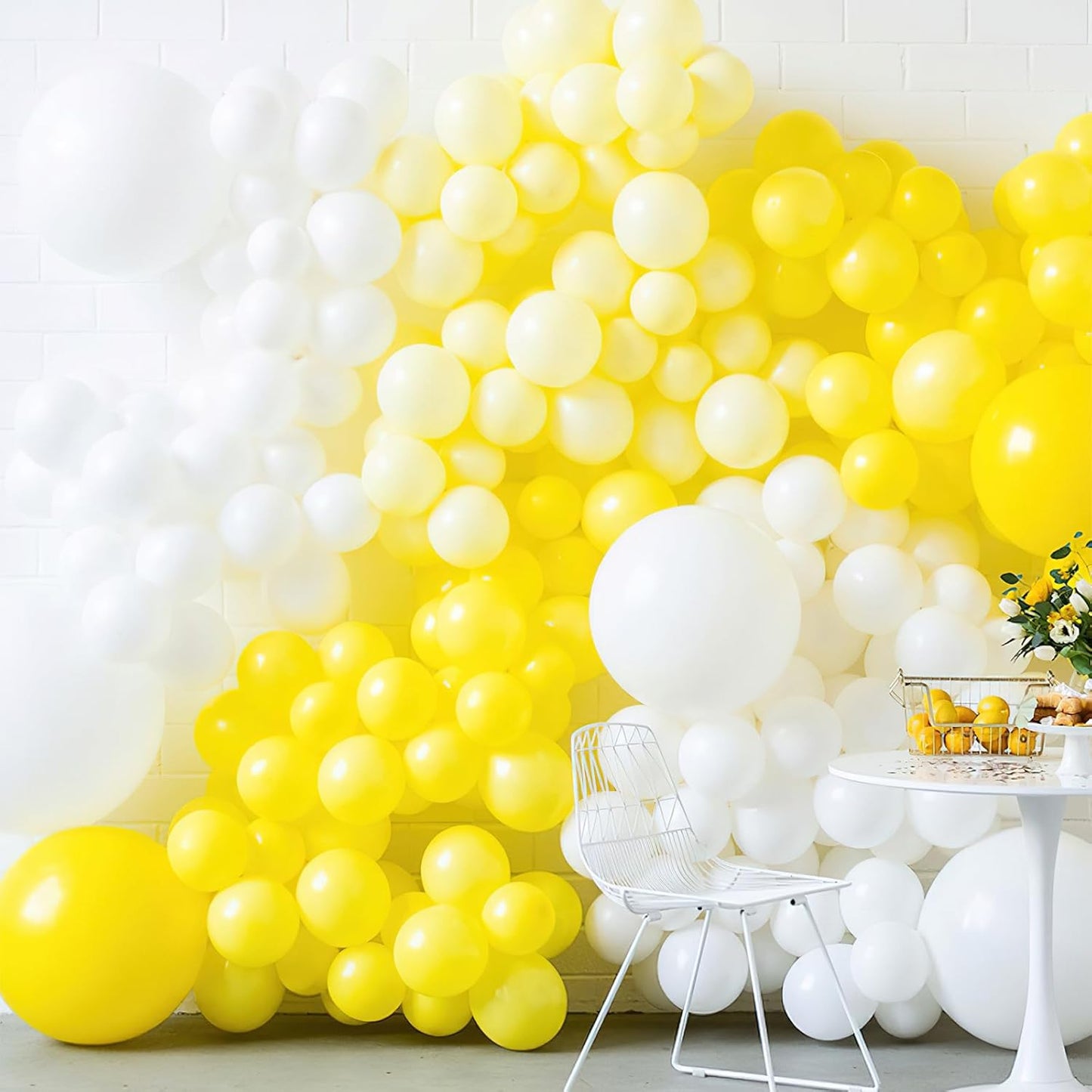 PartyWoo Yellow Balloons - 100-Pack Matte Latex Balloons in 5-18 Inch Sizes for Parties & Events