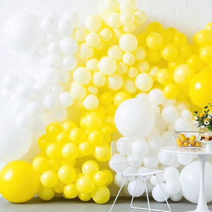 PartyWoo Yellow Balloons - 100-Pack Matte Latex Balloons in 5-18 Inch Sizes for Parties & Events
