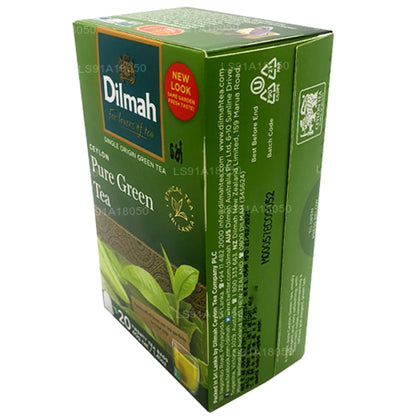 Dilmah Pure Ceylon Green Tea - 20 Tea Bags - Finest Sri Lankan Green Tea