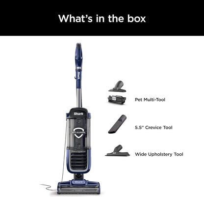 Shark NV151 Navigator Vacuum - HEPA Filtration, Swivel Steering & Pet Power Brush | Navy Multi-Surface Cleaner