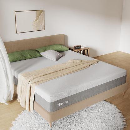 Novilla 10-Inch King Memory Foam Mattress - Gel Foam for Comfortable Sleep & Pain Relief, CertiPUR-US Certified