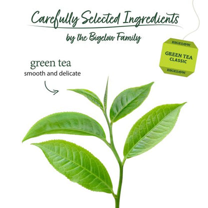 Bigelow Tea Classic Green Tea, Caffeinated Tea, 20 Count Box (Pack of 6), 120 Total Tea Bags