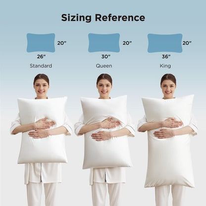 Bedsure Cooling Pillow Cases, Softer Than Silk Pillow Cases, White Silky Pillowcases Queen Set of 2 with Zipper, Infused 3% HA & Ceramides to Hydrate Skin, Gifts for Women, 20"x30"