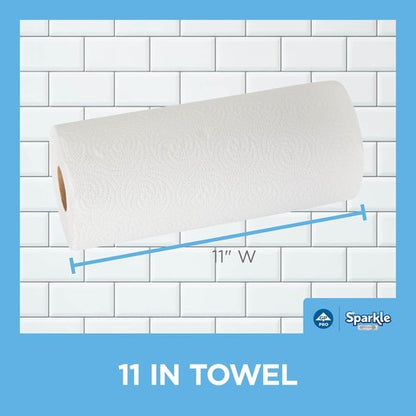 Georgia-Pacific Sparkle 2-Ply Perforated Kitchen Paper Towels - 70 Sheets Per Roll, 30 Rolls Per Case