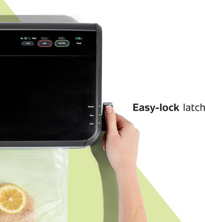 FoodSaver Vacuum Sealer Machine - Automatic Bag Detection & Sous Vide Friendly | Black, Includes Sealer Bags & Roll