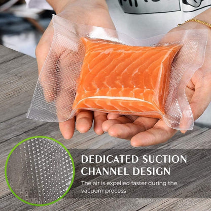 Vacuum Sealer Bags - Commercial Grade BPA-Free Rolls | 6 Pack: 3 Rolls 11" x 20' & 3 Rolls 8" x 20' - Durable Sous Vide Food Storage