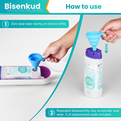Skiennix Refillable Bottle for Swiffer® Power Mop™ - 720ML Leak-Resistant Container for Any Cleaner