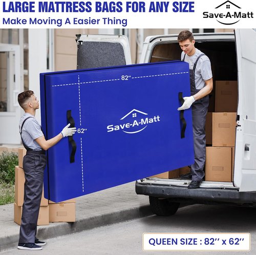 Mattress Bags for Moving | Skiennix Extra Thick & Durable Queen Mattress Cover - Waterproof Protector (82’’x63’’x15’’)