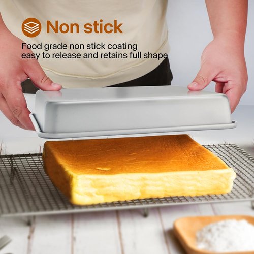 Deep Baking Pans Set by Siliver - Nonstick Heavy Duty Bakeware for Lasagna & Brownies | 9/11/13 Inch