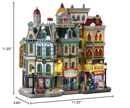 Lemax The Holly Jolly Hotel Battery Operated 4.5V - Caddington Village