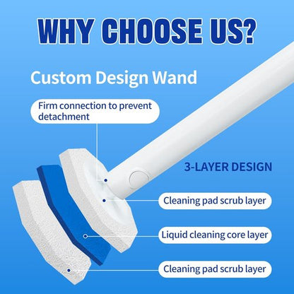 Clorox Disposable Toilet Brush Set - Touchless Cleaning System with 50 Refills | Wall Mounted Design