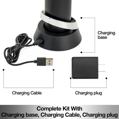 WITANHURST Electric Wine Opener with foil cutter, Rechargeable Battery Wine Bottle opener with Charger and Charging Stand, Automatic Complete Wine Gifts Set Wine Opener with foil remover (Silver)