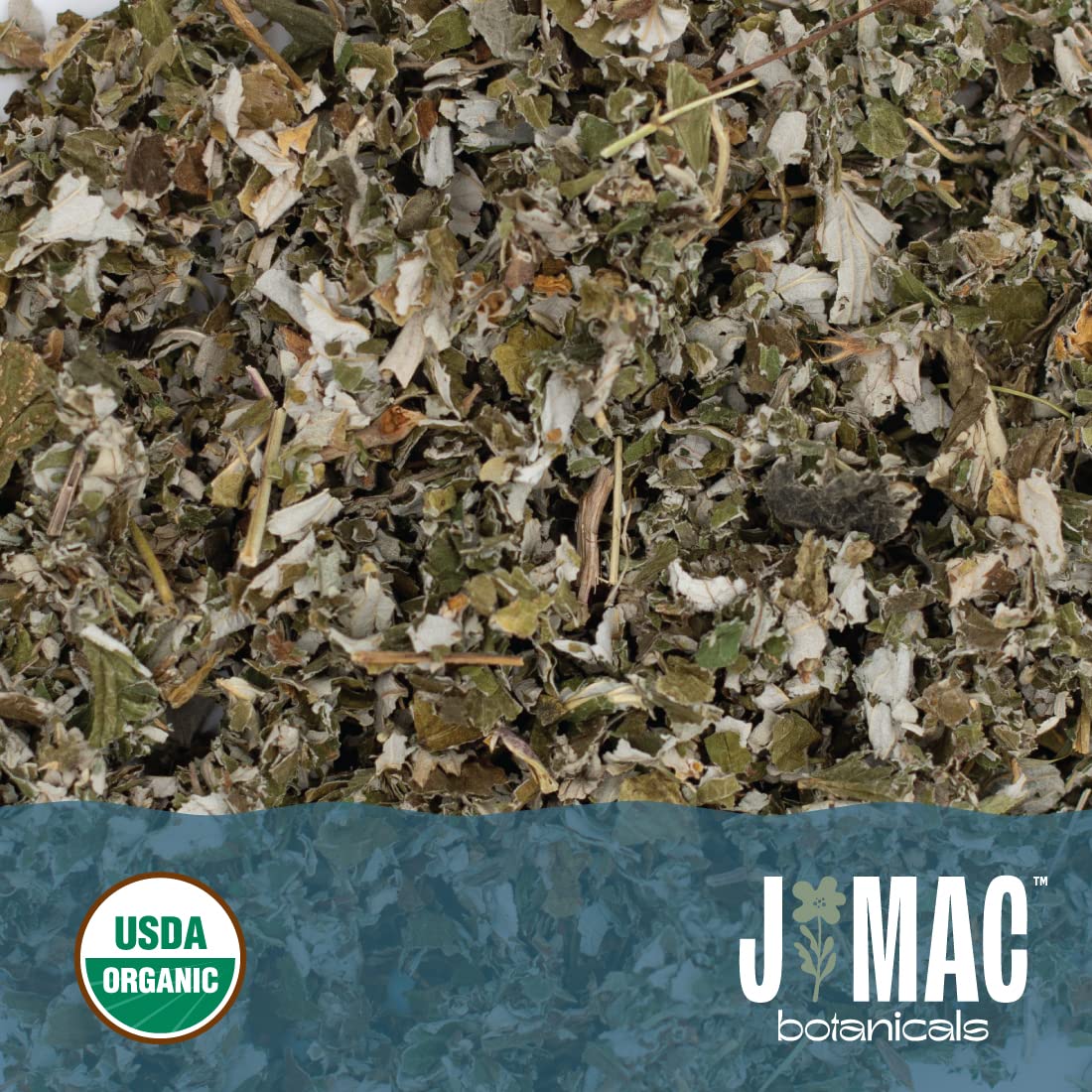 J MAC BOTANICALS, Organic Red Raspberry Leaf, Herbal tea (16 ounce bag 200+ cups) cut & sifted dried leaf