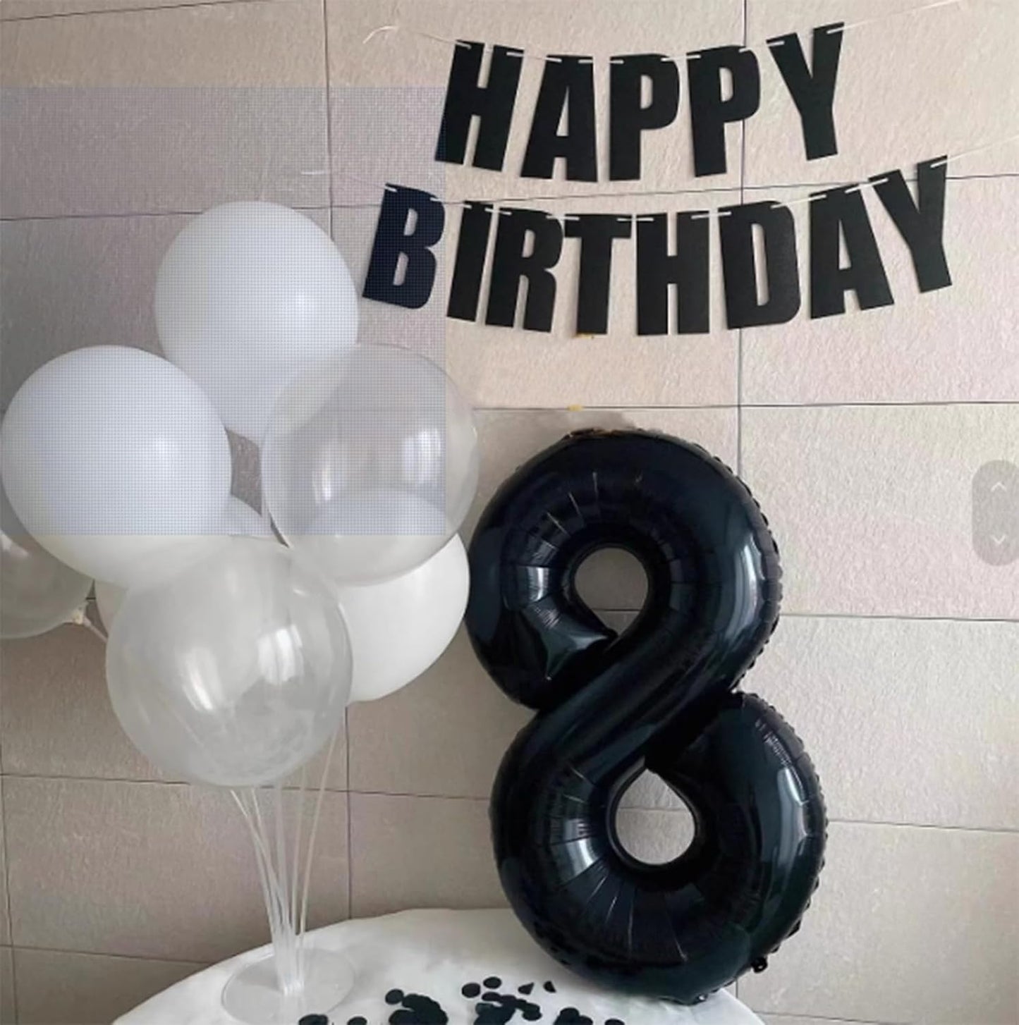 28-Inch Black Number 28 Mylar Balloon - Jumbo Foil Helium Balloon for Birthday & Wedding Celebrations