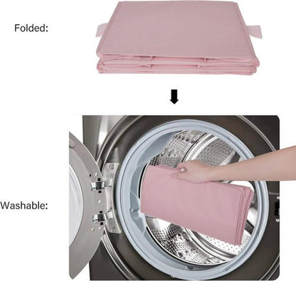 Granny Says 3-Shelf Hanging Closet Organizer - Collapsible Nursery Shelves, Pink, 29.5" H X 12" W X 12" D