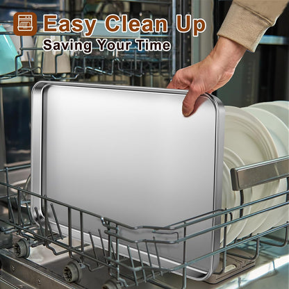 Skiennix Extra Large Stainless Steel Baking Sheet - Nonstick, Warp Resistant & Dishwasher Safe (20" x 14" x 1")