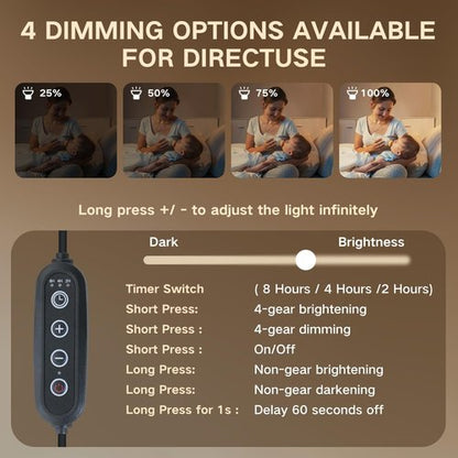 Droyek Candle Warmer Lamp - Adjustable Height & Dimmable Electric Wax Warmer with Timer | 2 Bulbs Included