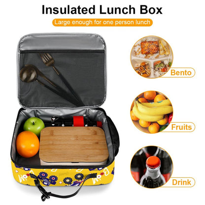 Muishi Monster Truck Reusable Lunch Box Insulated Lunch Bag Cooler Bag Lunchbox Meal Food Container Tote Bag for Kids Boy School Camping Hiking Picnic Beach Travel