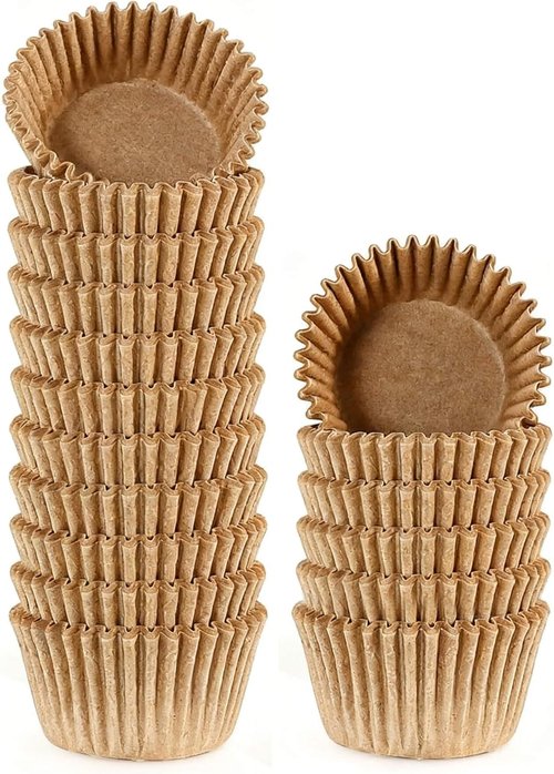 Eoonfirst Mini Cupcake Liners - Food Grade Greaseproof Paper, Non-Stick Muffin Wrappers | 400 Pcs