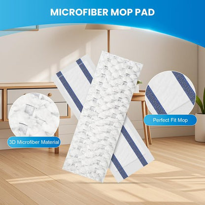 50 Pack Disposable Microfiber Cleaning Mop Pads for Bona Mop Series, Heavy Duty Disposable Sweeping Pad Replacement Refill