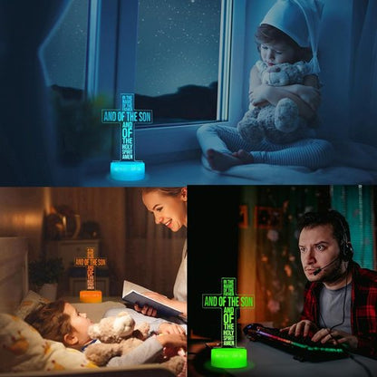 Cross 3D Night Light - Jesus Lamp with 16 Color Changing Options & Remote Control | Perfect Gift for Christmas & Birthdays