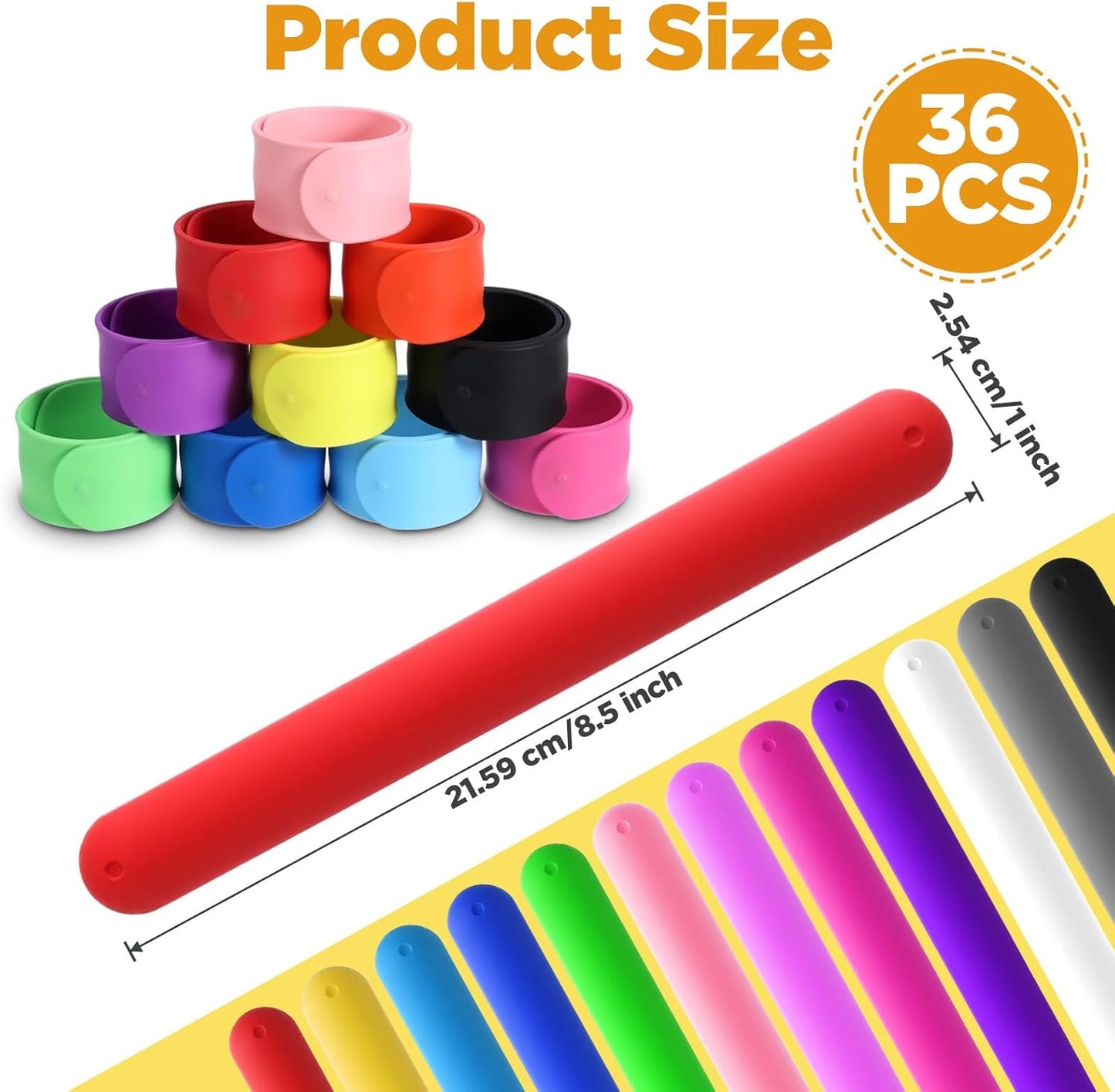 Skiennix Silicone Wrapping Paper Roll Holder Clips - 36 Pcs in 12 Vibrant Colors | Steel-Reinforced Snap Bands for Christmas & Crafts