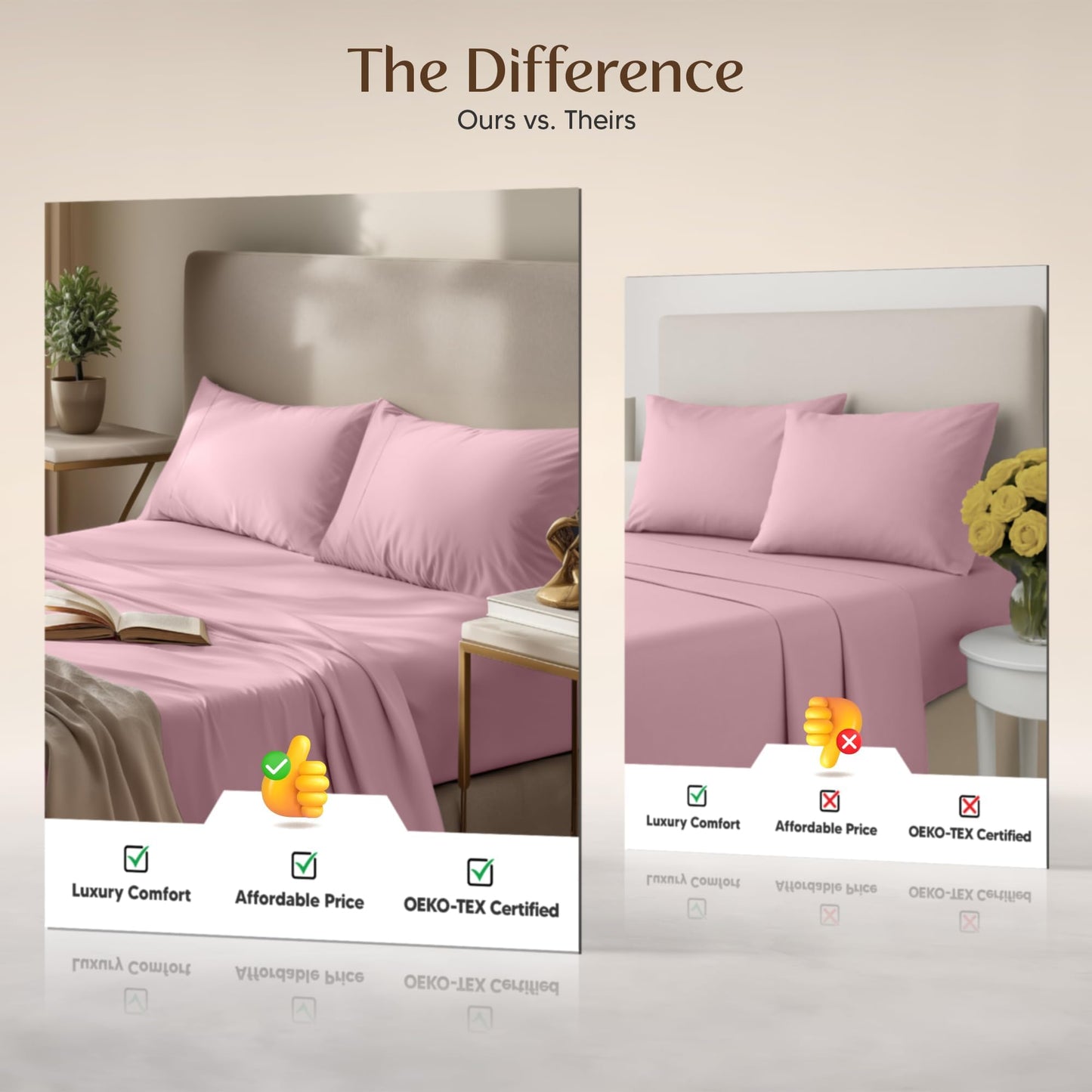 Utopia Bedding Full Bed Sheets Set - 4 Piece Bedding - Brushed Microfiber - Shrinkage and Fade Resistant - Easy Care (Full, Pink)