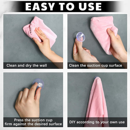 Teenyyou Adhesive Suction Cups - 30 Packs of Clear PVC Sucker Pads for Windows, Walls & Car Glass
