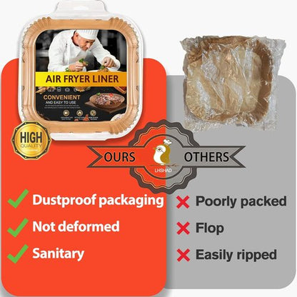 Cosori Air Fryer Liners - Disposable Mini Liners for 2-3 Qt Air Fryers | Perfect for Instant Vortex & Chefman