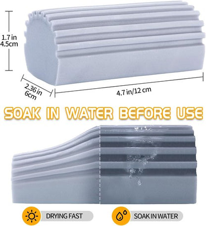 COBETE Damp Clean Duster Sponge - 4-Pack Reusable Magic Eraser for Household Cleaning | Multi-Color