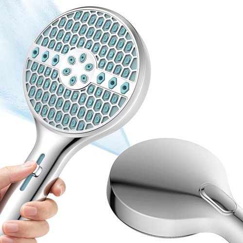 Handheld Shower Head High Pressure, 9-Spray Modes Showerhead With Power Wash, 71 Inch Extra Long Hose, Adjustable Bracket, Leakproof & Easy Install, Chrome