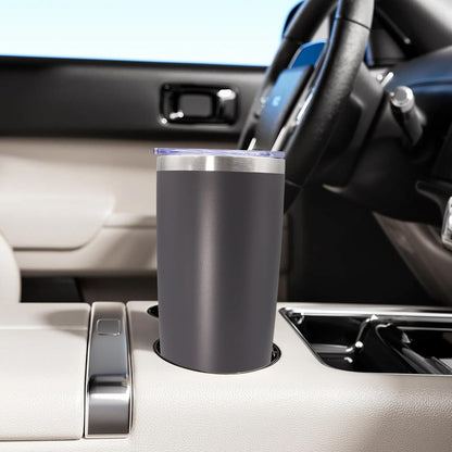 Skiennix 20oz Stainless Steel Tumbler - Vacuum Insulated Travel Mug for Hot & Cold Drinks | Grey