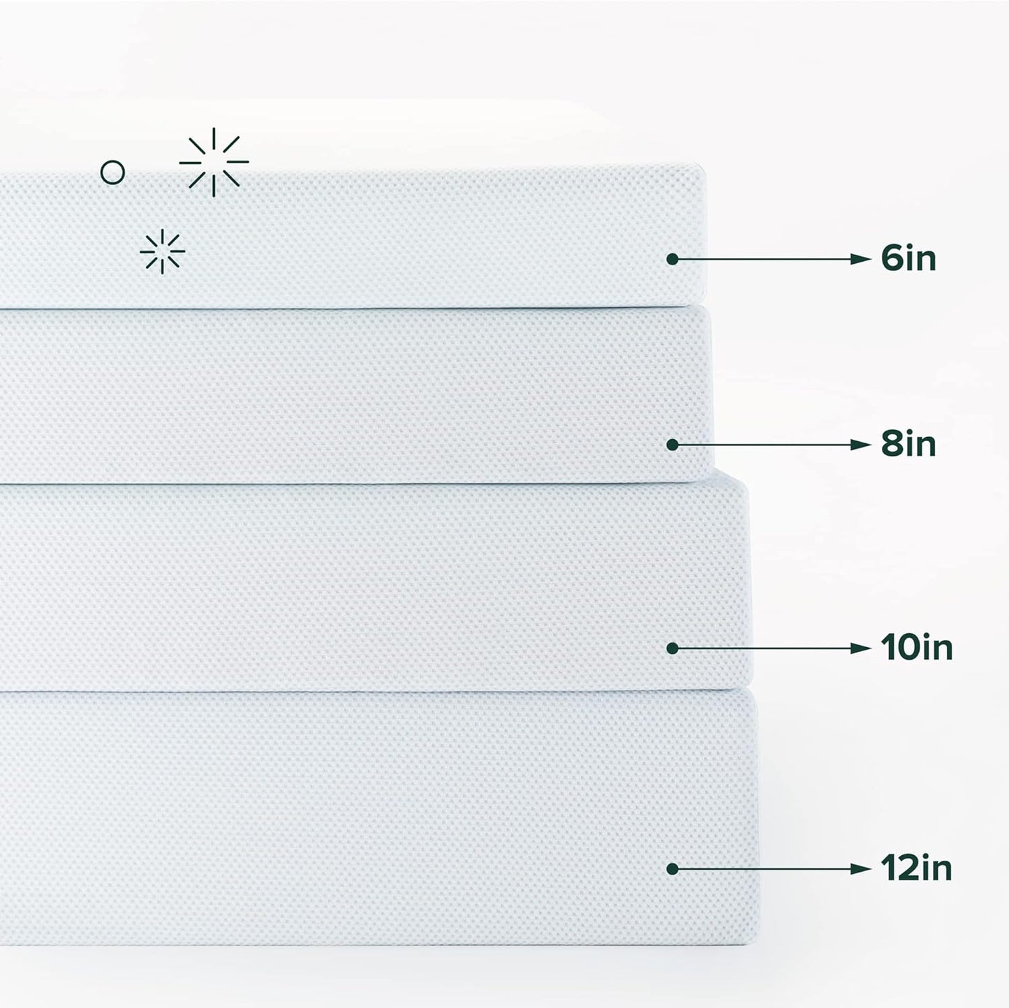 Zinus 8 Inch Green Tea Memory Foam Mattress - Twin Size, Medium Firmness, Cooling Gel, Fiberglass Free