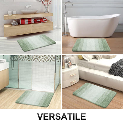 OLANLY Bathroom Rugs - Extra Soft Microfiber Mat 36x24 | Quick Dry & Machine Washable - Sage Green