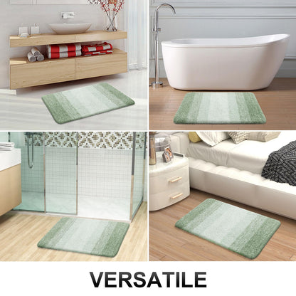 OLANLY Bathroom Runner Rugs Mat 44x24, Extra Soft Absorbent Microfiber Bath Rugs, Rubber Backing, Quick Dry, Washable Long Bath Mats for Bathroom, Tub and Shower, Home Decor Accessories, Sage Green
