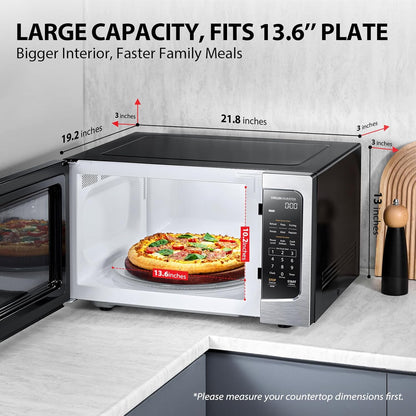 TOSHIBA Countertop Microwave Oven - Inverter Technology & Smart Sensor | 1.6 Cu.ft, Stainless Steel