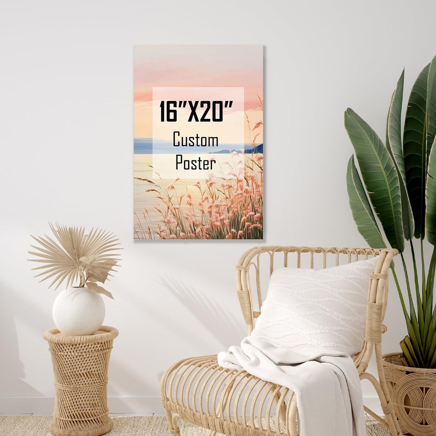 ZXDZSM Custom Canvas Prints - Personalized Photo Upload | 16" x 20" Size for Unique Decor