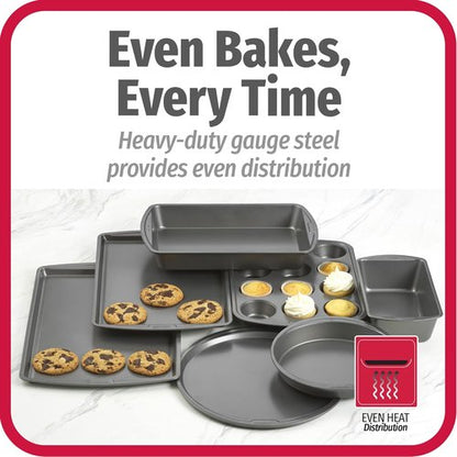 GoodCook Everyday 7-Piece Non-Stick Bakeware Set | Versatile Baking Pans for Cookies, Cakes & Muffins