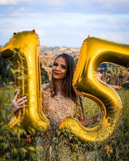 Gold Balloon 27 - Large Happy Birthday Decoration for Men & Women | Foil Number Balloon for Celebrations