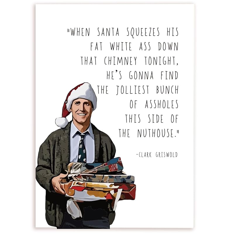 Funny Christmas Card for Him - Santa Variation 5'' x 7'' Folded Card