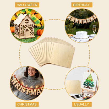 Basswood Sheets - 12 Pack 12x18x1/8 Inch | Unfinished Balsa Wood for Laser Cutting & DIY Crafts