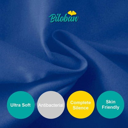 Biloban Pack and Play Sheets - Fitted 2-Pack for Graco Playard | Neutral White & Navy Blue Design