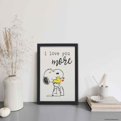 Peanuts Snoopy and Woodstock Wall Decor - Adorable Framed Picture for Home Decoration