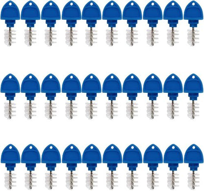 Beer Plugs Tap Brush,30 Pack Beer Faucet Tap Cleaning Plug Brush For Draft Beer Faucet Cap (Blue)