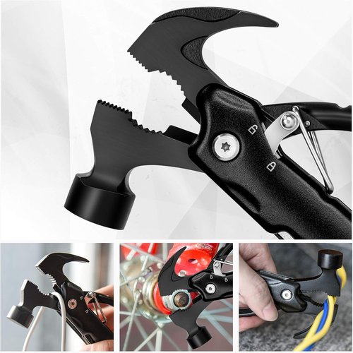 BIIB 12-in-1 Hammer Multitool - Ultimate Gift for Men | Perfect for Father's Day, Birthdays, Camping Essentials