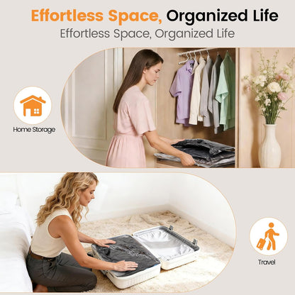 Rechargeable Wireless Vacuum Storage Bags by [Brand Name] - 10 Pack Multi-Size Space-Saving Organizer for Travel & Home