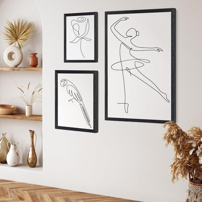 puthiac 18x24 Black Oak Wood Frames -18"x24" Poster Frames for Wall, 18x24 Picture Frames for Wall, 18 x 24 Picture Frames, 18 x 24 Frames for Wall (1 Pack, Black)